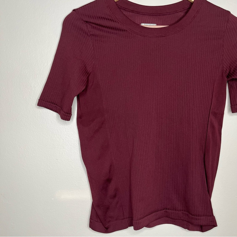 Athleta Renewed Ribbed Short Sleeve T-Shirt Size Small - Picture 6 of 9